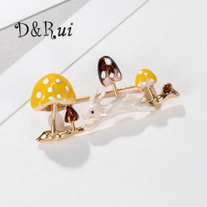 D&Rui Bunny Brooches Mushroom Lapel Pins Backpack Pin Jewelry
