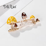 D&Rui Bunny Brooches Mushroom Lapel Pins Backpack Pin Jewelry