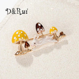 D&Rui Bunny Brooches Mushroom Lapel Pins Backpack Pin Jewelry
