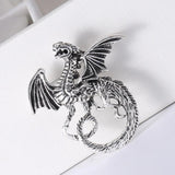 Vintage Alloy Dragon Brooch Pendant