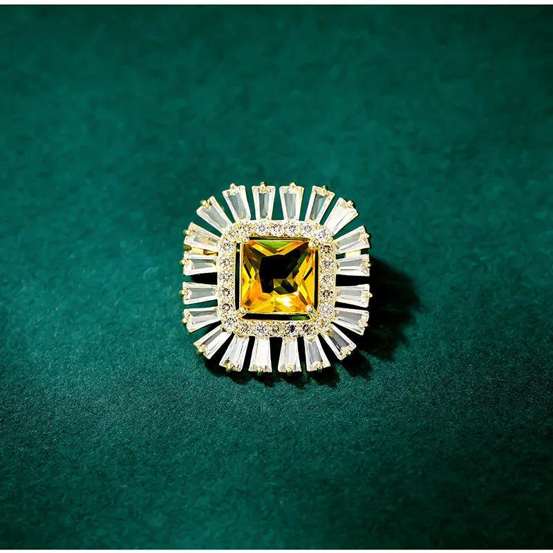 Zircon Butterfly Flower Brooch Pin for Women