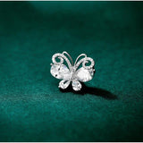 Zircon Butterfly Flower Brooch Pin for Women