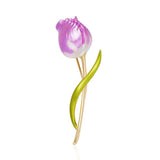 Small Fresh Tulip Brooches For Women Enamel Flower Brooch