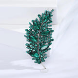Leaf Brooch Women's Antique Silk Scarf Button Pin