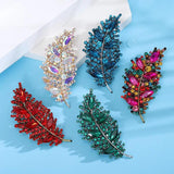 Leaf Brooch Women's Antique Silk Scarf Button Pin