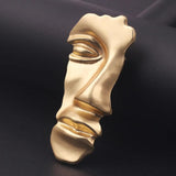 Punk Metal Abstract Face Mask Brooches Pins Collar Gothic Jewelry