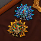 Rhinestone Turkey Brooches 2-Color Chicken Giving Brooch Pins
