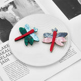 Acrylic Dragonfly Brooch Pins Multicolor Cartoon Animal Unisex Jewelry Gift