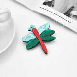 Acrylic Dragonfly Brooch Pins Multicolor Cartoon Animal Unisex Jewelry Gift