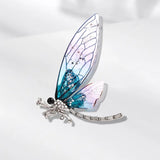 Crystal Bee Brooch Pin Retro Oil Dripping Dragonfly Party Accessory