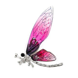 Crystal Bee Brooch Pin Retro Oil Dripping Dragonfly Party Accessory