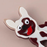 Spotty Dog Acrylic Brooch Lovely Animal Lapel Pin