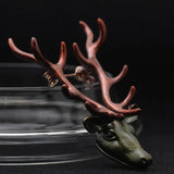 Vintage Deer Brooch Enamel Hijab Pin Punk Jewelry