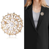 European & American Court Style Hollow Pearl Brooch