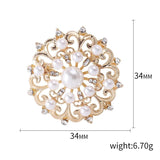 European & American Court Style Hollow Pearl Brooch