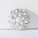 European & American Court Style Hollow Pearl Brooch