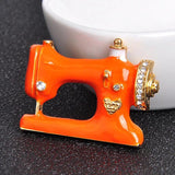 Sewing Machine Shape Brooches Jewelry Enamel Women's Scarf Pins