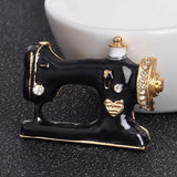 Sewing Machine Shape Brooches Jewelry Enamel Women's Scarf Pins