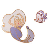Girl & Fish Enamel Pin Set