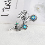 Sunflower Rhinestone Brooch Plant Corsage Pin Costume Jewelry Gift
