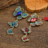 Retro Butterfly Brooch Rhinestone Pin for Women, Long Suit Accessories