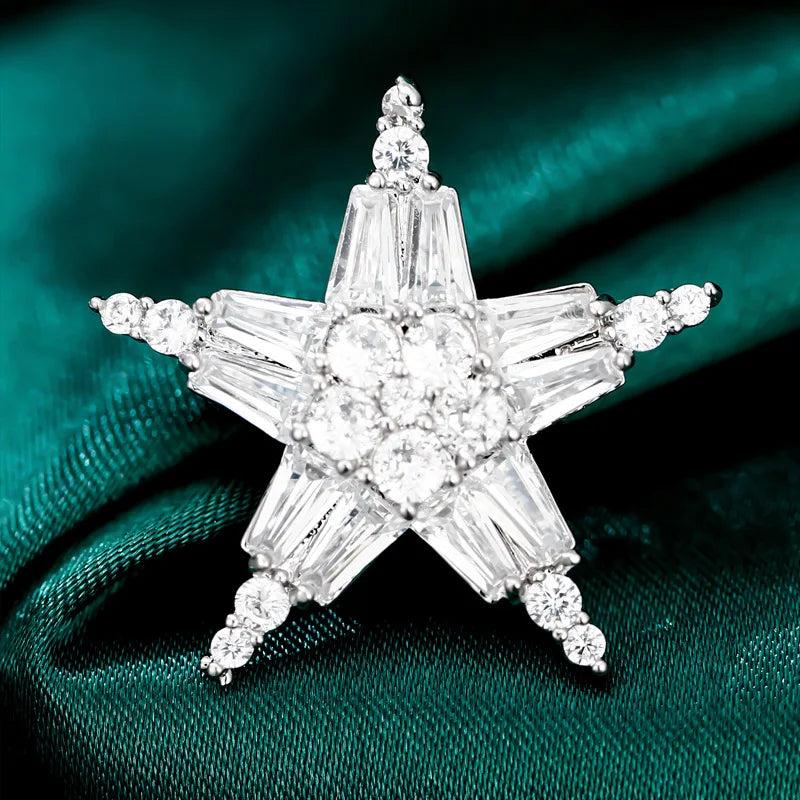 Small Flower Zircon Brooch Butterfly Lapel Pin Anti Light Buckle