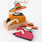 Acrylic Modern Lady Pet Brooch Lapel Pins
