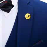 Yellow Helmet Shape Lapel Pin Brooches Fine Gift for Men