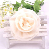 Soft Colors Chiffon Silk Fabric Rose Flower Brooches Lapel Pins Lady Corsage
