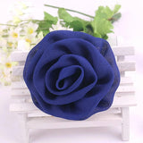 Soft Colors Chiffon Silk Fabric Rose Flower Brooches Lapel Pins Lady Corsage