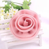 Soft Colors Chiffon Silk Fabric Rose Flower Brooches Lapel Pins Lady Corsage