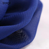 Soft Colors Chiffon Silk Fabric Rose Flower Brooches Lapel Pins Lady Corsage