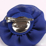 Soft Colors Chiffon Silk Fabric Rose Flower Brooches Lapel Pins Lady Corsage