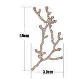 Crystal Antlers Brooch Silver Plated Metal Broche