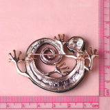 Lizard Animal Brooch with Cat Eye Stone for Party Christmas