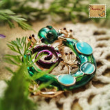 Lizard Animal Brooch with Cat Eye Stone for Party Christmas