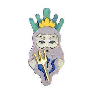 Vintage Retro Style Women Pins Brooch Acrylic Gentleman Clown Myth Character Bro