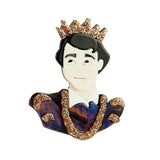 Vintage Retro Style Women Pins Brooch Acrylic Gentleman Clown Myth Character Bro