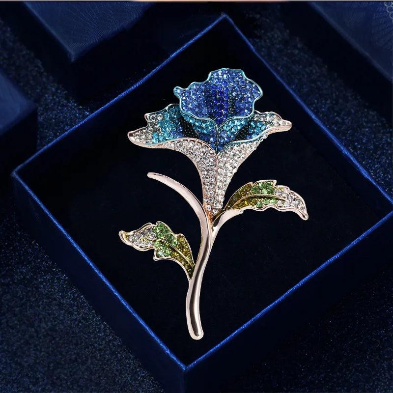 Large Rose Flower Brooch Ladies Coat Pin Girl Jewelry Birthday Party