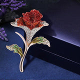 Large Rose Flower Brooch Ladies Coat Pin Girl Jewelry Birthday Party