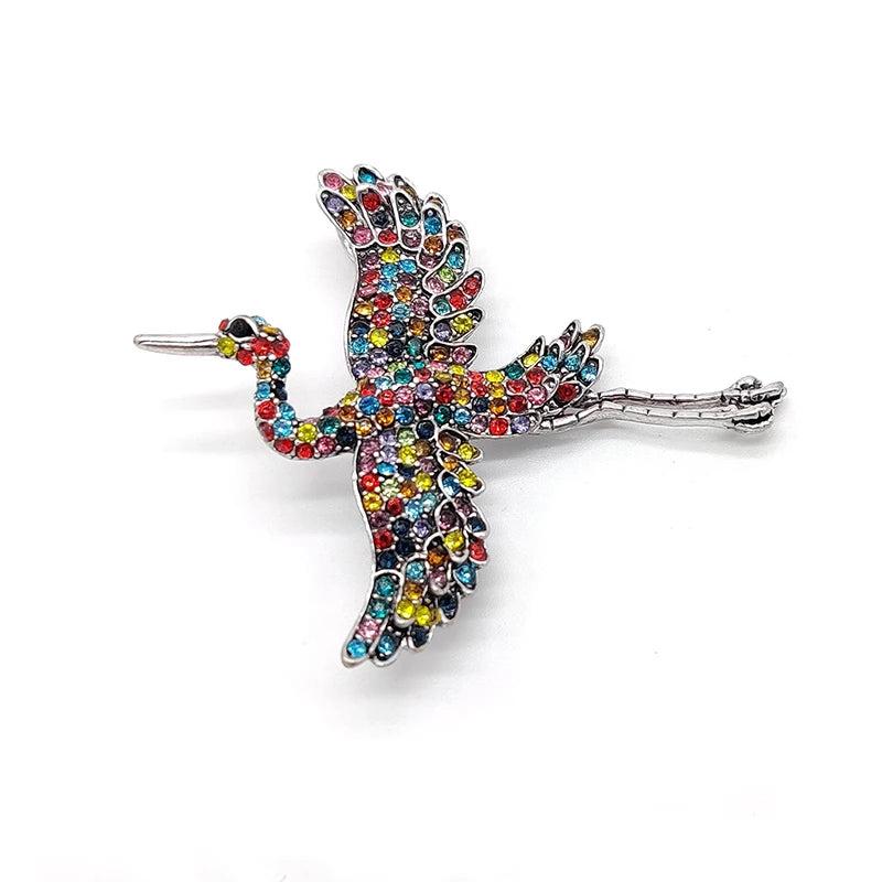 Anime Crane Brooch Personality Pin Accessories Women Jewelry