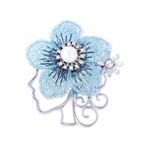 Embroidery Flower Beauty Brooches And Pins Banquet Brooch For Women Jewelry