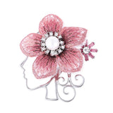 Embroidery Flower Beauty Brooches And Pins Banquet Brooch For Women Jewelry