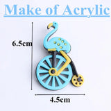 Bird Wheel Brooch Pins Acrylic Corsage Clips Hat Scarf Decoration