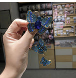 Vintage Pink Rhinestone Butterfly Brooch Pin