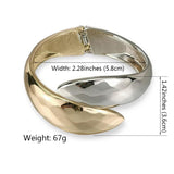Punk Metal Thick Circular Big Bracelet For Women Mixed Colour Cuff Bangles