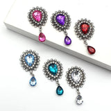 5Pcs Rhinestone Flat Brooch 30x55mm DIY Wedding Decoration Accessories