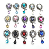 5Pcs Rhinestone Flat Brooch 30x55mm DIY Wedding Decoration Accessories