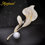 Rhinestone Calla Brooch Flower Jewelry Suit Pins Brooches Nice Gift