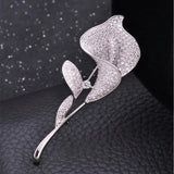 Rhinestone Calla Brooch Flower Jewelry Suit Pins Brooches Nice Gift